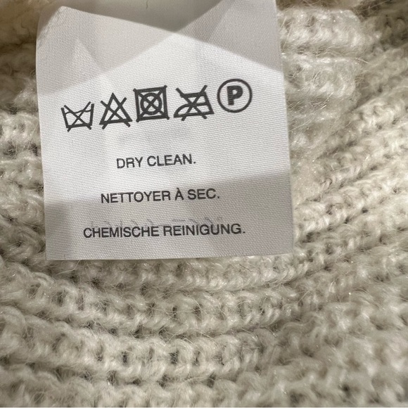 J. Crew Alpaca Wool Blend Neutral Cream V Neck Relaxed Fit Sweater Women’s Small - Picture 5 of 5